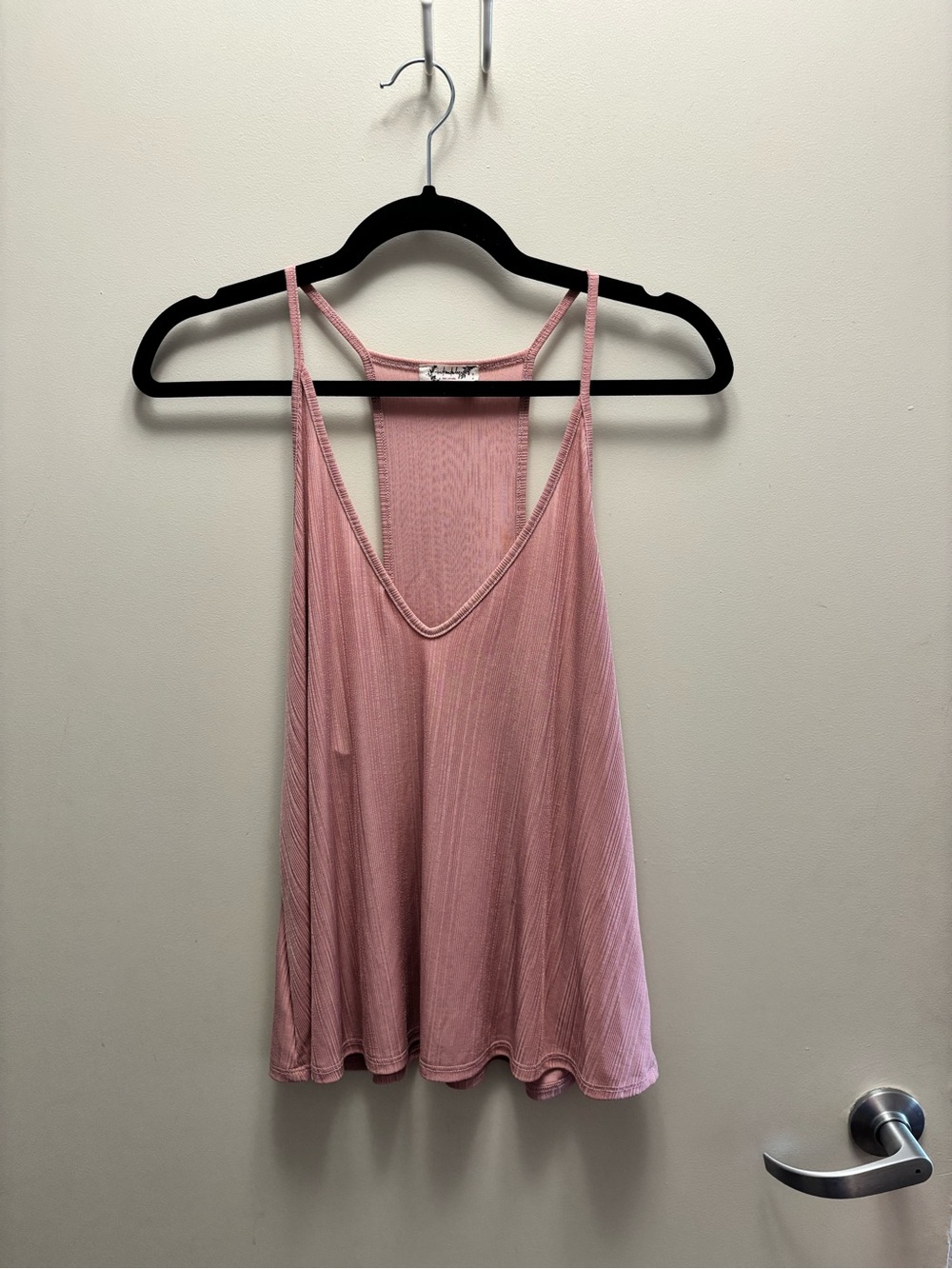 Free People Dusty Pink Ribbed Cami Tank